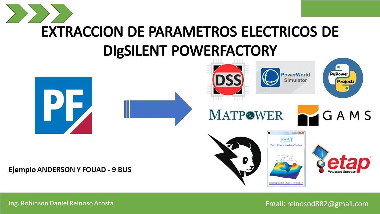Extraccion de parametros electricos desde PowerFactory a Excel