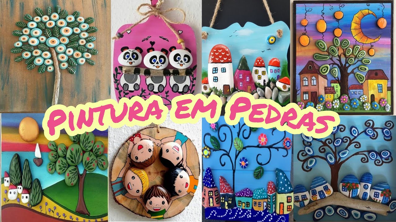 PINTURA EM PEDRAS - Obras de arte incríveis 🖌️🎨
