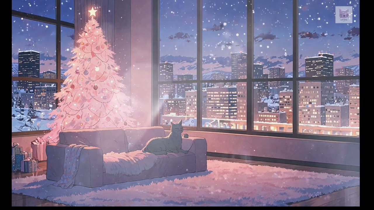 Holidays - Relax with 528Hz lofi sounds - Lofi Kitty Café ☕️🎶🐾❄️✨