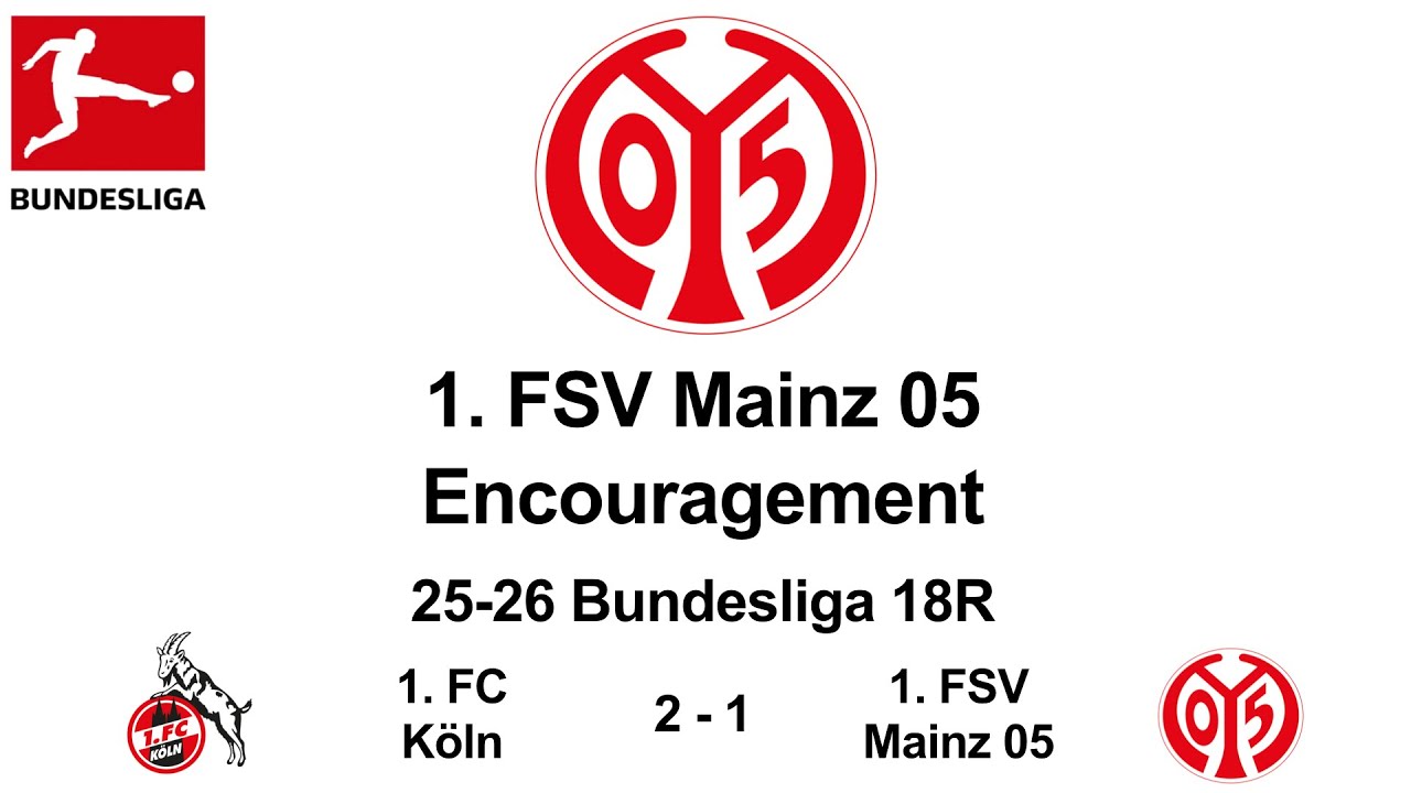1. FSV Mainz 05 Encouragement (25-26 Bundesliga 18R, vs 1. FC Köln)