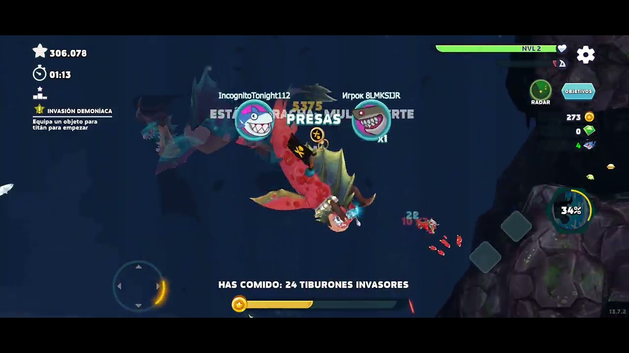 Hungry shark/Jugando con sarknarok 
