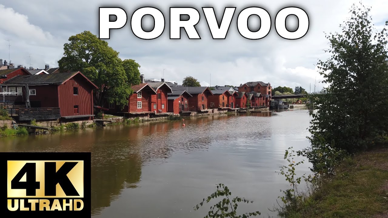 Walking in Porvoo Finland - Tour in the City Centre (with captions)