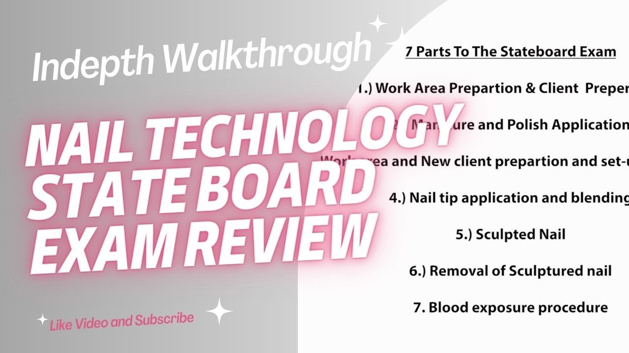 Georgia Nail Technician state board 7 part exam Practice Test Review #BBA