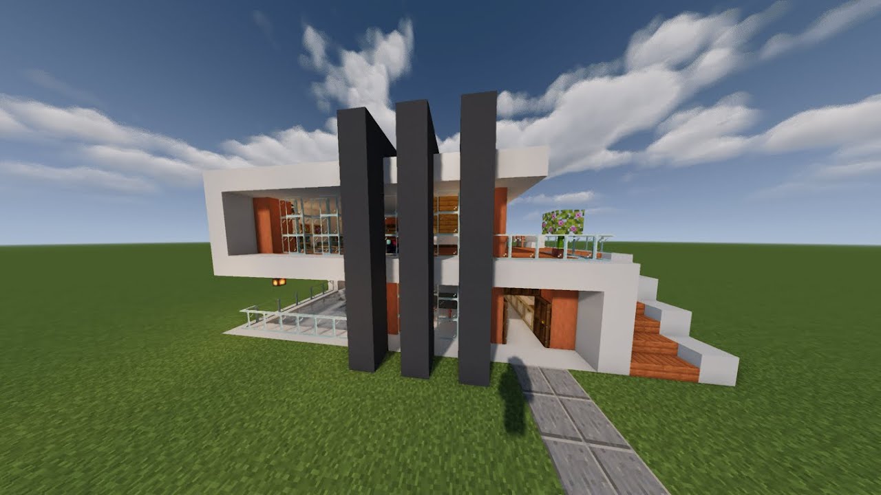 How to build a modern house in minecraft