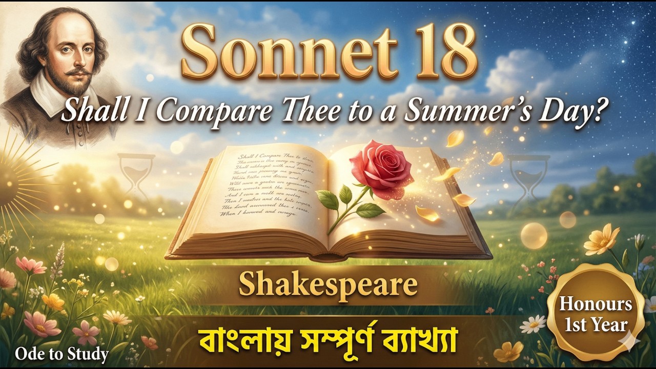 Sonnet 18 by Shakespeare | Shall I Compare Thee to a Summer's Day | Honours 1st Year