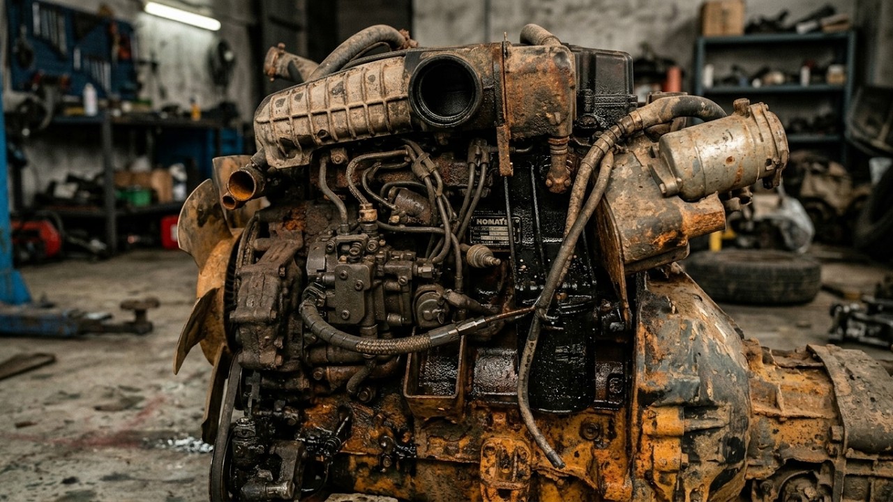 Abandoned Mini Excavator Engine Restoration