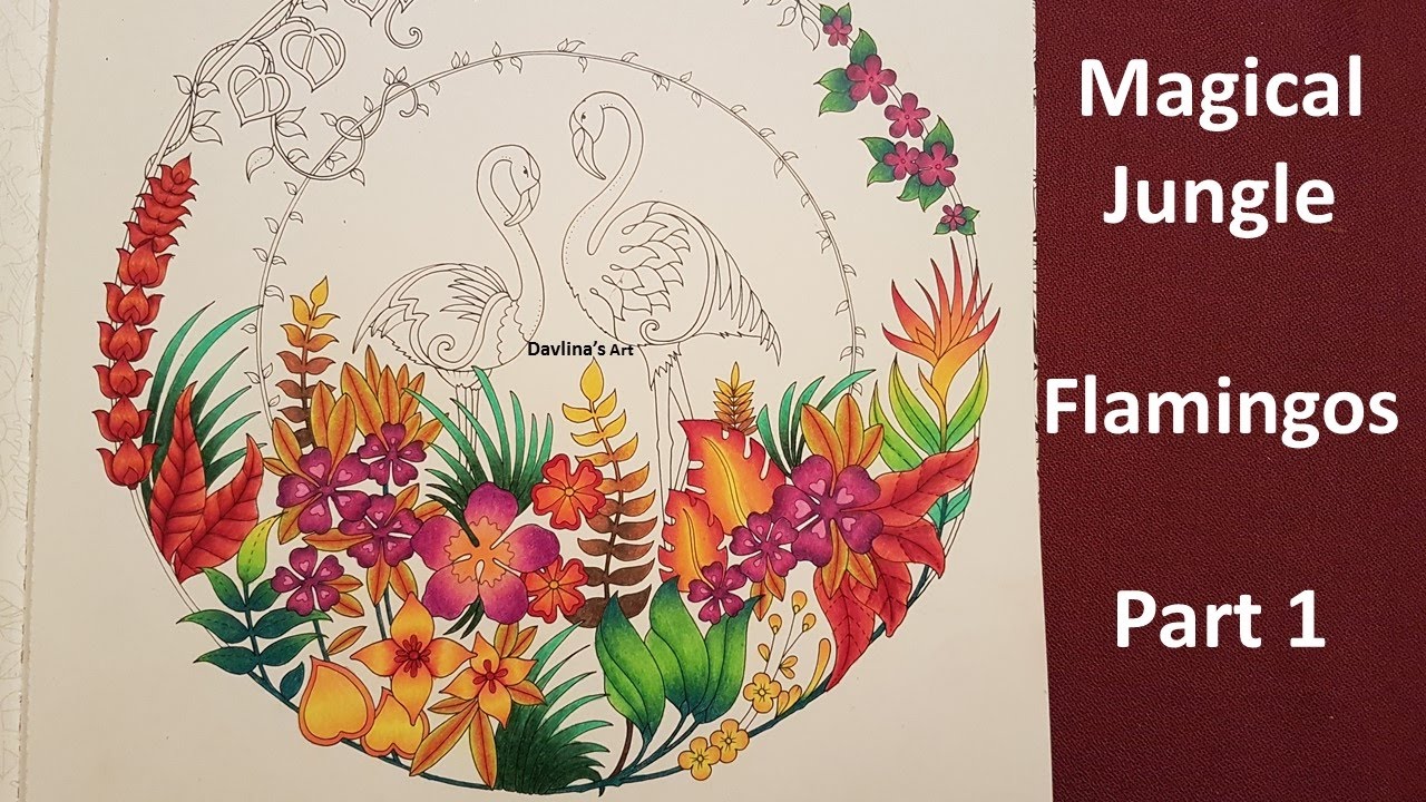 Flamingos | Part 1|  MAGICAL JUNGLE by Johanna Basford