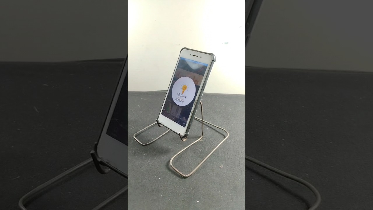 how to make mobile stand with steel wire |  #shorts #mobilestand #craft #mobilehack