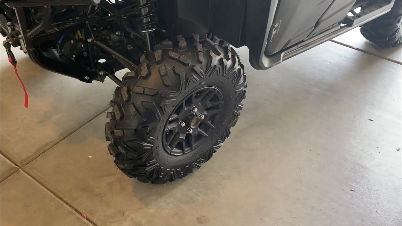 HONDA PIONEER 700-4 TIRES : STOCK 25in to NEW 27in : MEASURE INCREASE IN HEIGHT: MAXXIS BIGHORN 2.0