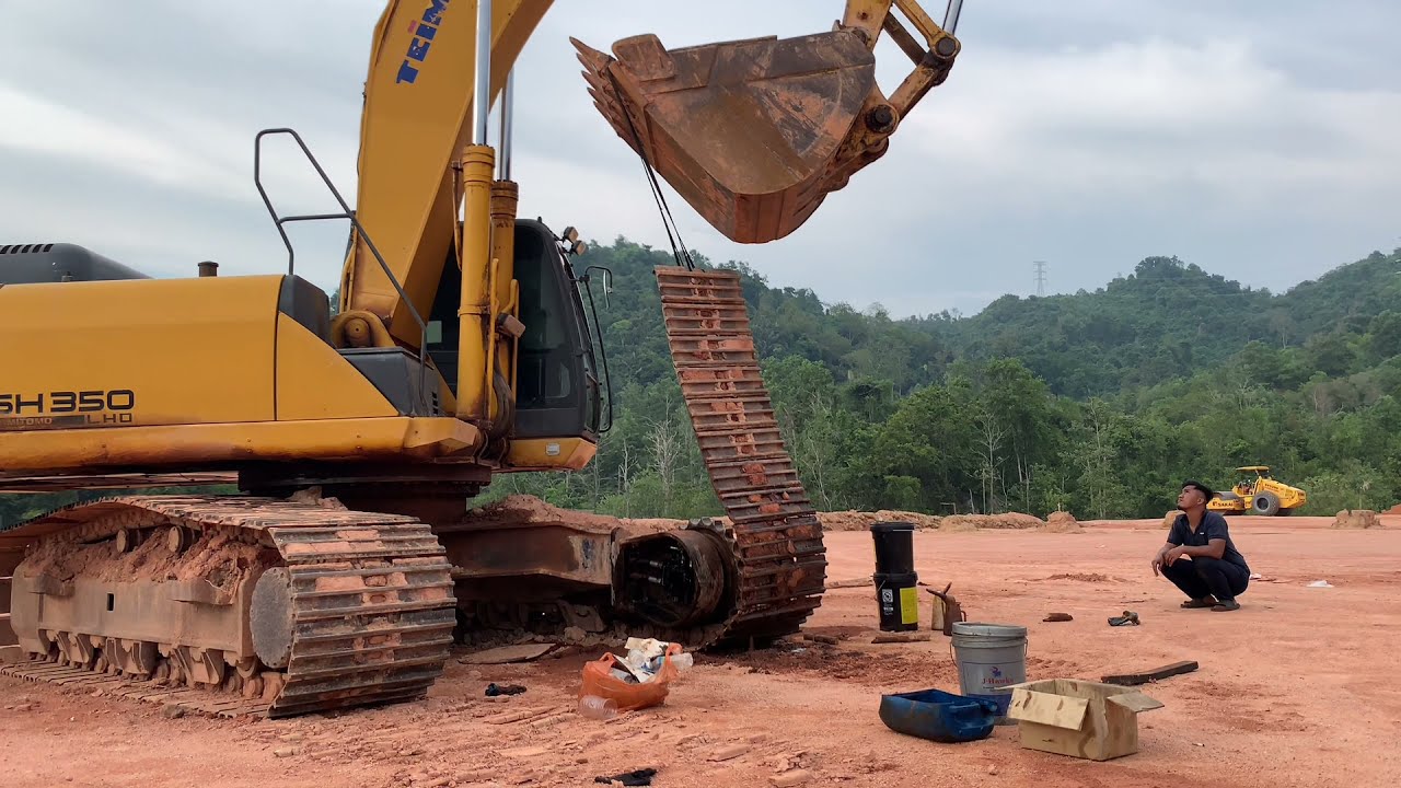 Pasang rantai excavator
