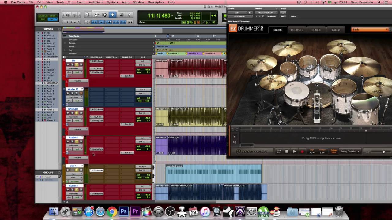 Sampleando bateria usando Melodyne e Ezdrummer
