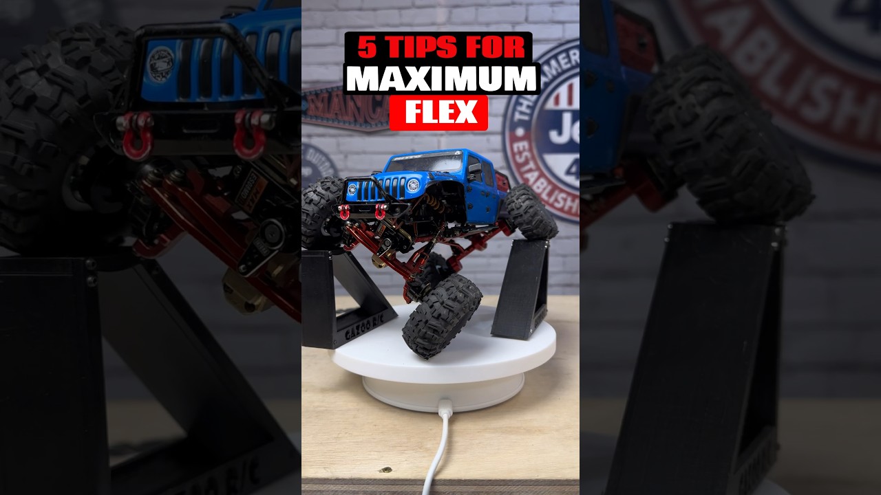 5 tips for MAXIMUM FLEX out of your axial scx24 💪🏻 #shorts