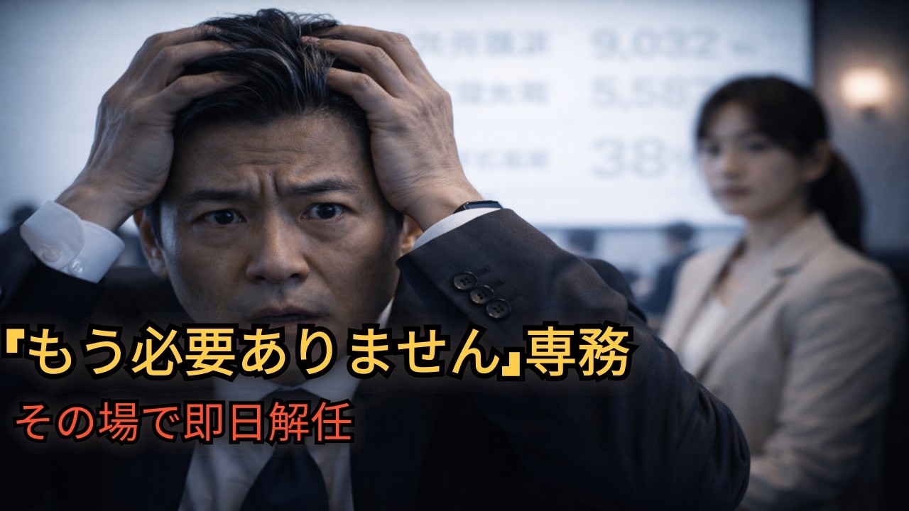「もう必要ありません」と切り捨てた専務、説明会で即日解任