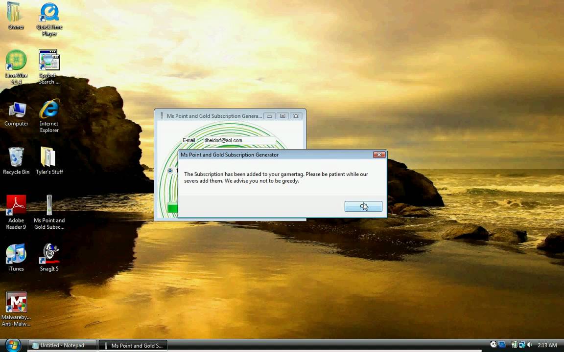 Legit Ms point and 12 month generator!
