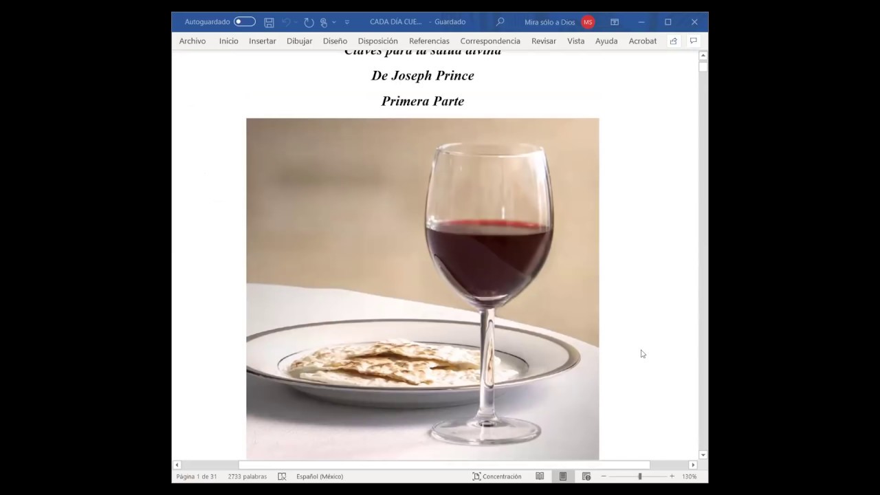 Salud y completitud a trav&eacute;s de la Santa Comuni&oacute;n. 1a. Parte. Joseph Prince