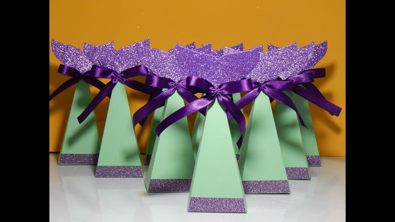 DIY- Caixa pirâmide cauda de Sereia