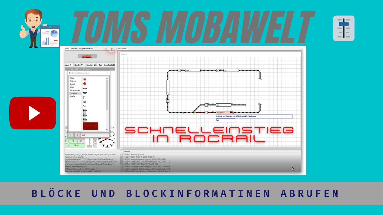 Toms Mobawelt - Blockinfos in Rocrail auslesen und anzeigen lassen