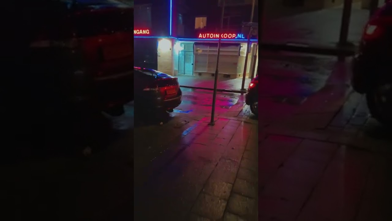 Walking in rain. Beautiful ASMR walking video