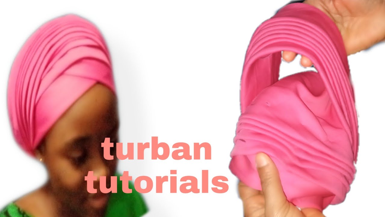 Turban with double pleat