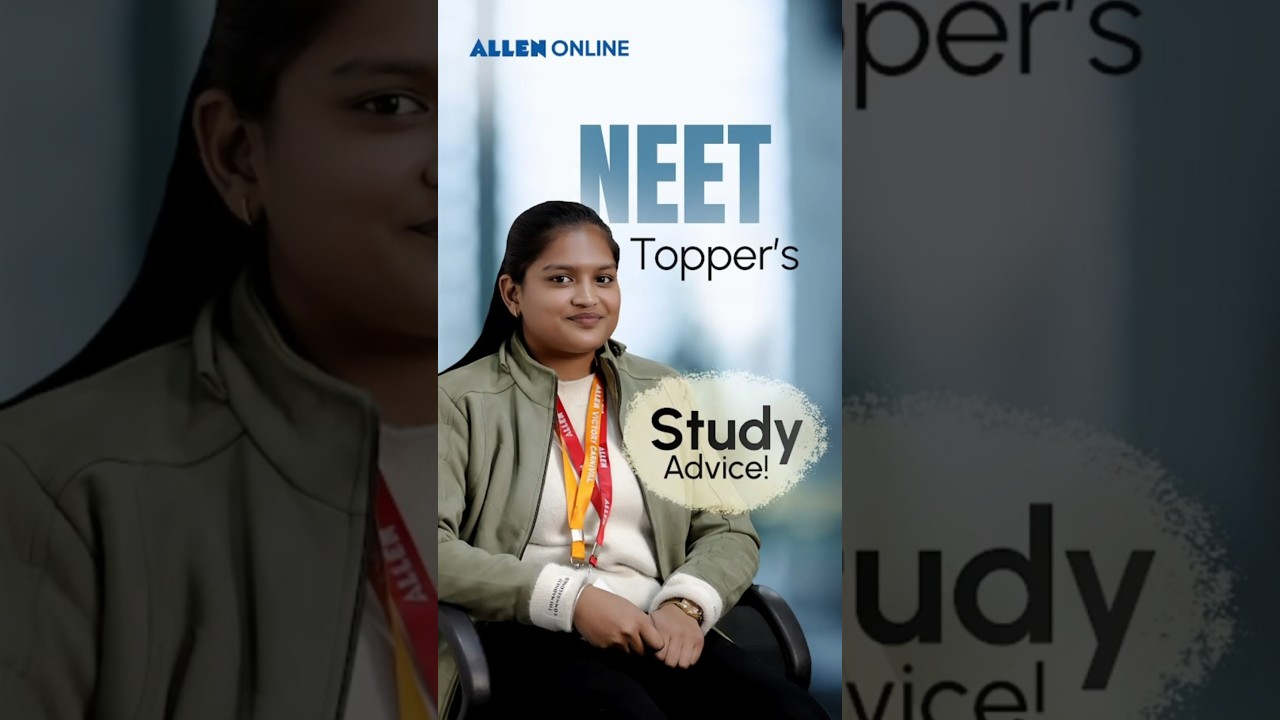 NEET Topper&rsquo;s Study Advice &ndash; Secrets to Success #shortvideo