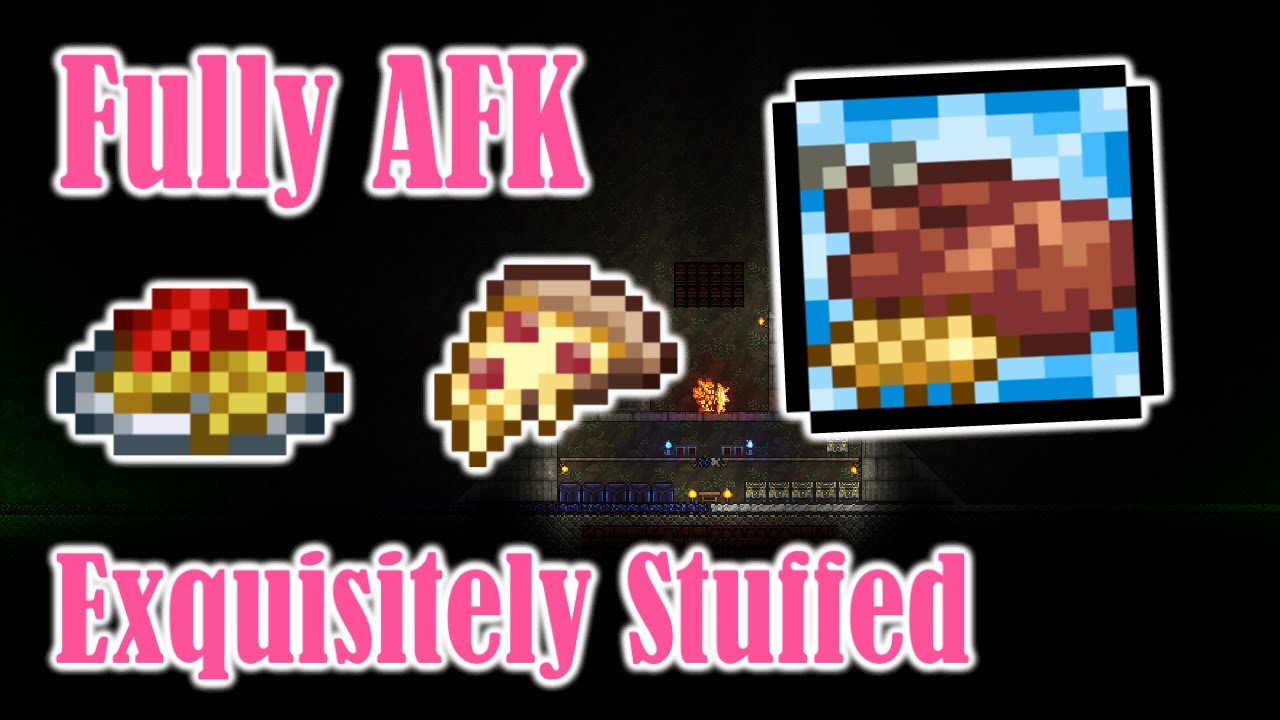 How to AFK Farm for the Exquisitely Stuffed Buff - Terraria 1.4