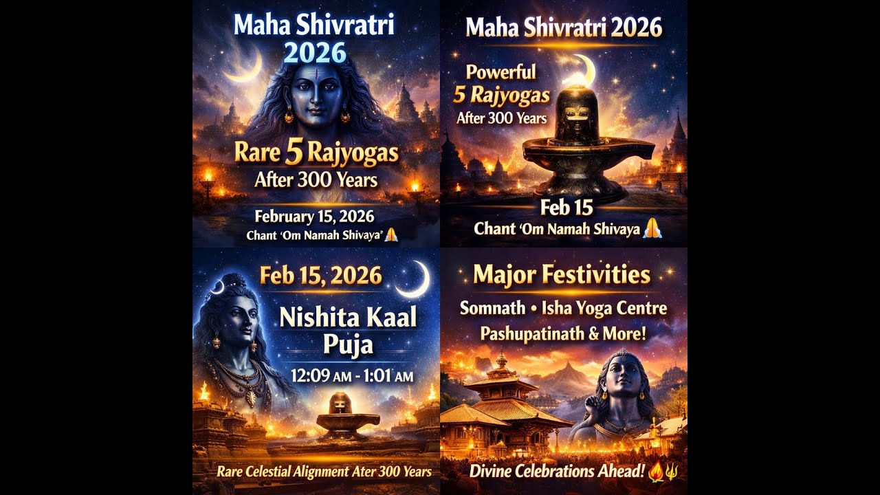 Maha Shivratri 2026 Rare 5 Rajyogas 🌙✨ #mahashivratri #lordshiva #shivratri