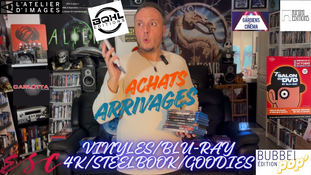 ACHATS/ARRIVAGES SALON DU DVD/BLU-RAY OCTOBRE 2025 + JEU CONCOURS 4 BLU-RAY CINE STORY