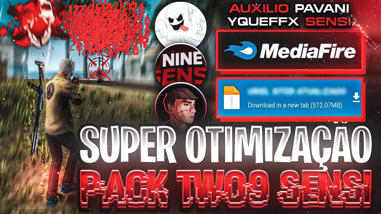 SAIU! 😈 SUPER OTIMIZA&Ccedil;&Atilde;O - PACK SENSI TWO9 - AUXILIO DE MIRA FREE FIRE - SENSI ANDROID E IPHONE