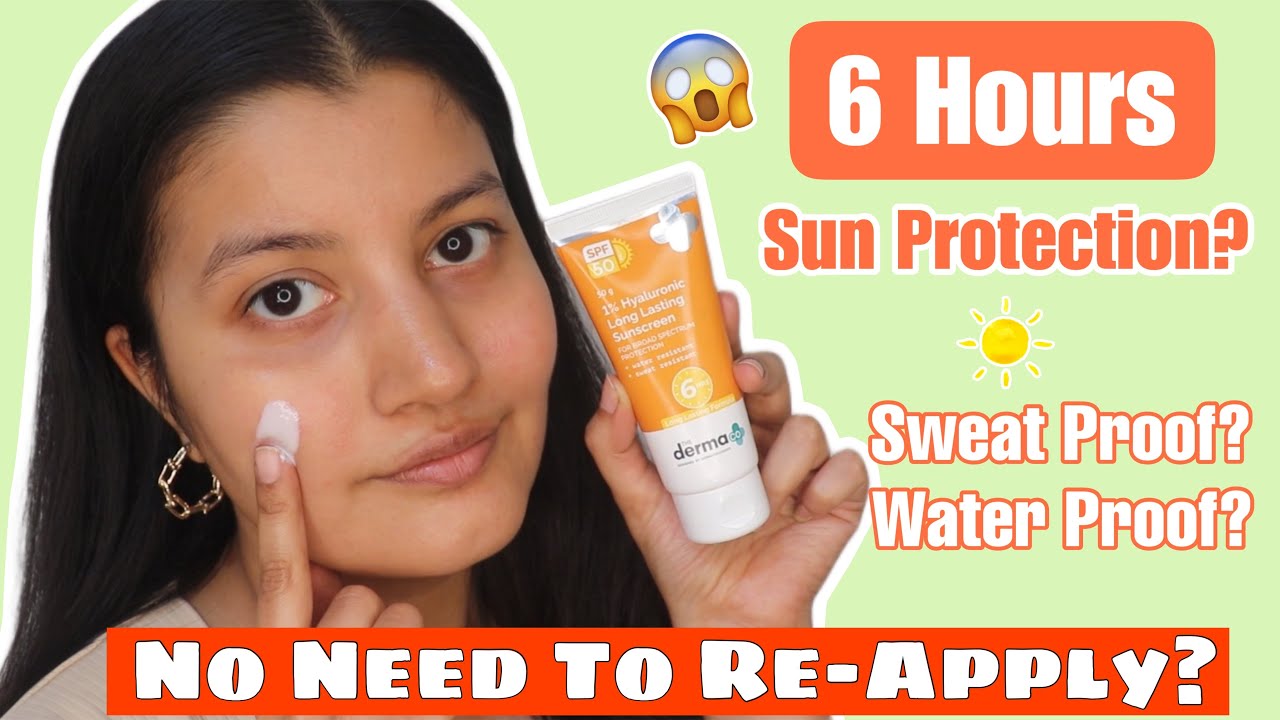 *New* Derma Co Hyaluronic Acid Long Lasting Sunscreen Review | 6 HR Sun Protection?