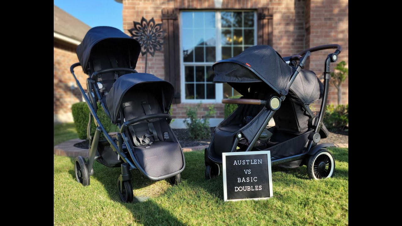 Austlen Entourage vs. Typical Double Strollers