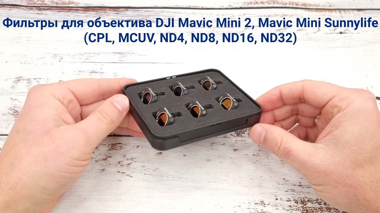 Светофильтры для DJI Mavic Mini 2, Mavic Mini (CPL, MCUV, ND4, ND8, ND16, ND32) Sunnylife