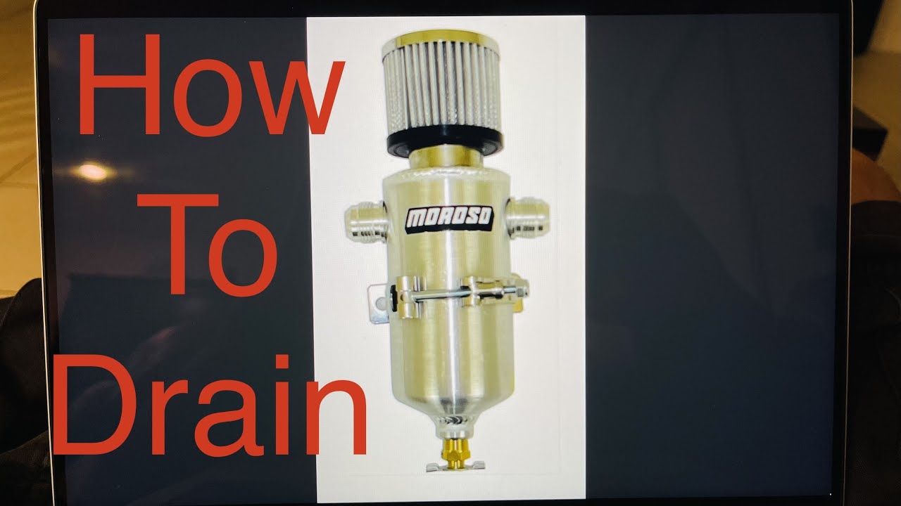How to drain a Moroso Oil Catch Can on 2006 Whipple Supercharged Mustang GT!