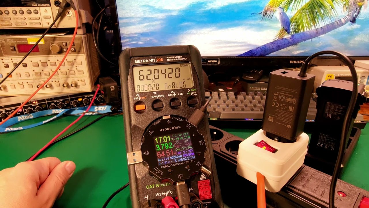 Ładowarka USB  DJI 65 W -  efektywność i parametry ładowania - zużycie energii