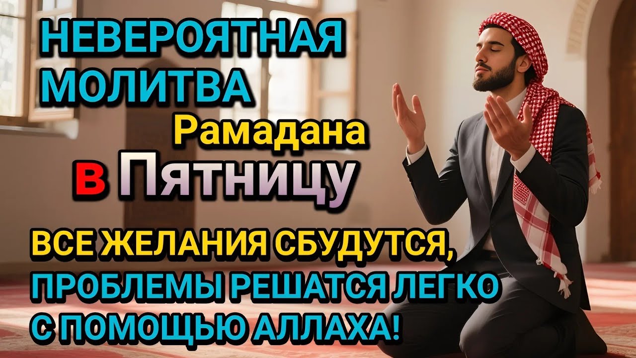 Невероятная молитва в Пятницу в месяце Рамадана! Все желания сбудутся, и проблемы исчезнут