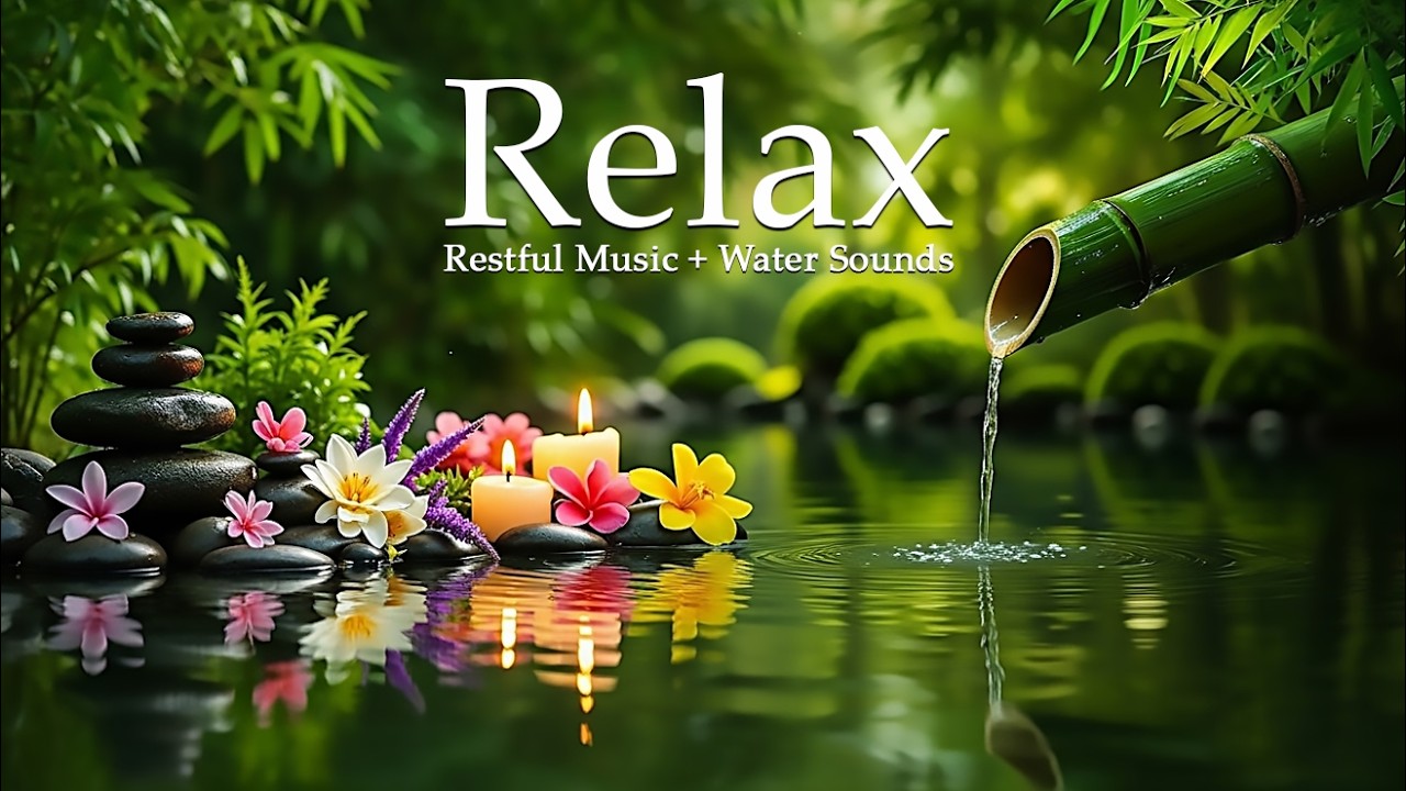 Healing Sleep Piano & Water Sounds 🌿 Calm Thoughts and Rest