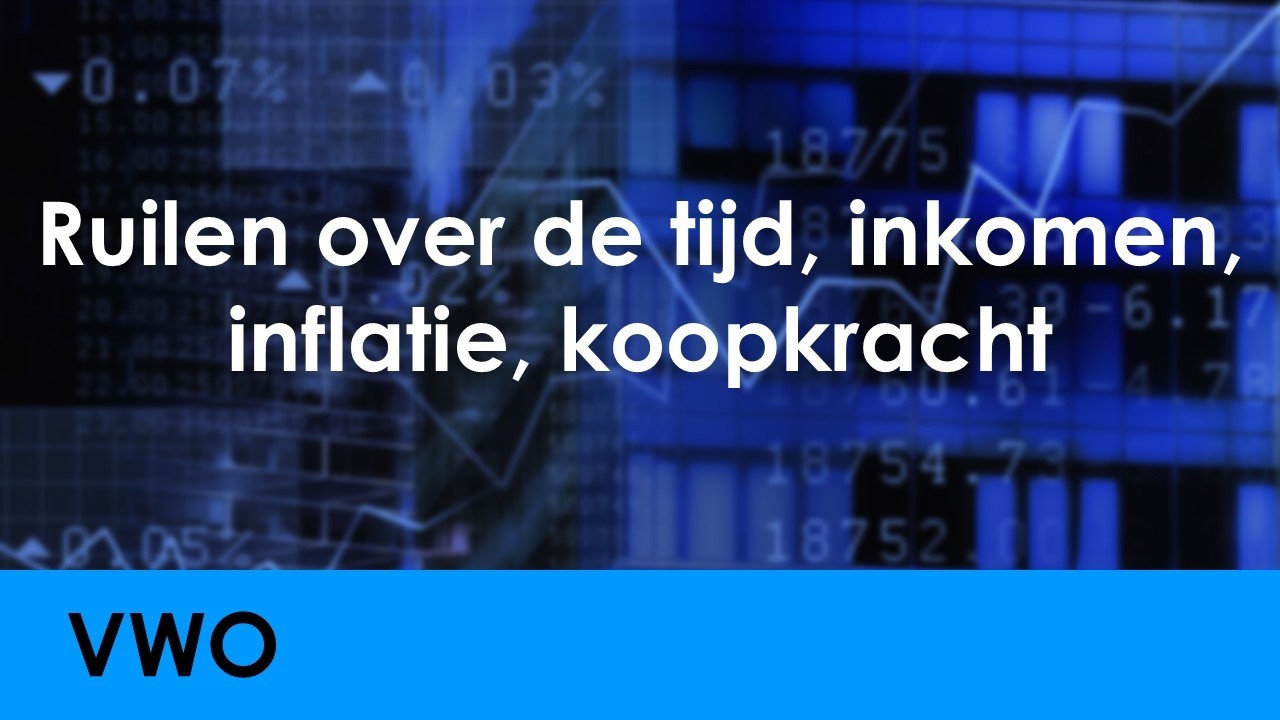 Inflatie, koopkracht, rekenen RIC, NIC en PIC, ruilen over de tijd - Economie voor vwo - Levensloop