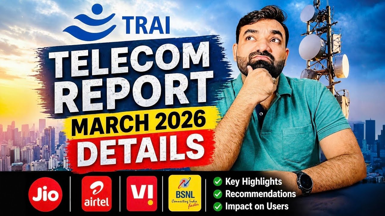 TRAI Telecom Report March 2026: Jio vs Airtel vs VI vs BSNL #telecomnews #Jio #airtel # Bsnl #Vi