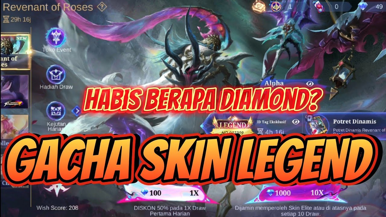 AKHIRNYA GACHA 85X SKIN LEGEND ALPHA 