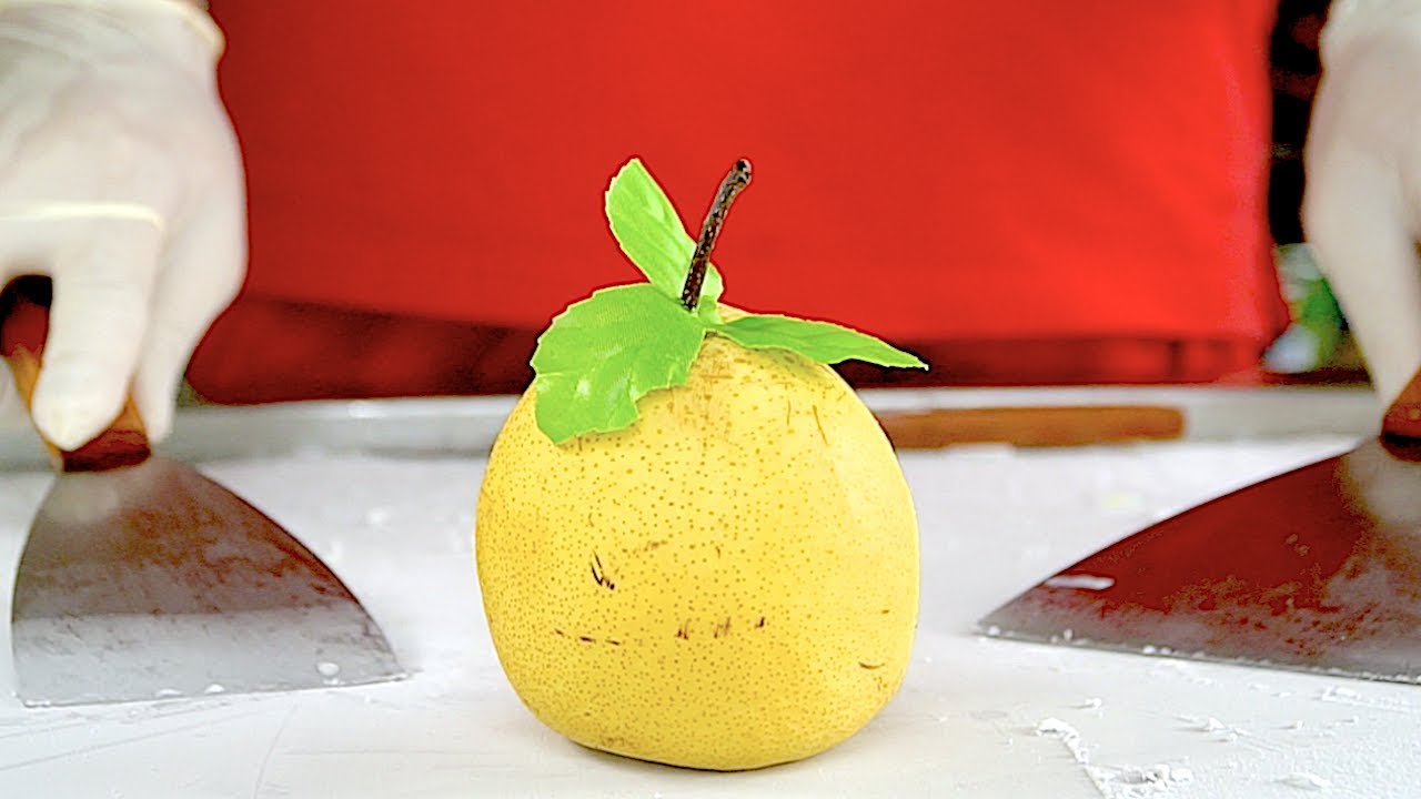 How to Turn Chinese PEAR to be Ice Cream Rolls