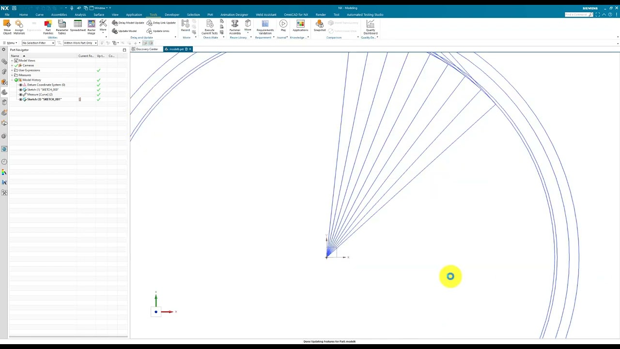 Моделирование прямозубой цилиндрической шестерни в Siemens NX 1980.1700