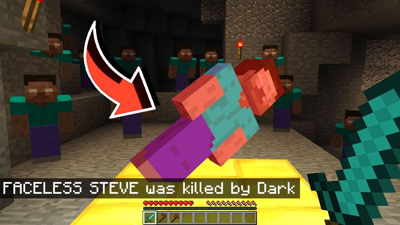 I ATTACKED FACELESS STEVE IN MINECRAFT!