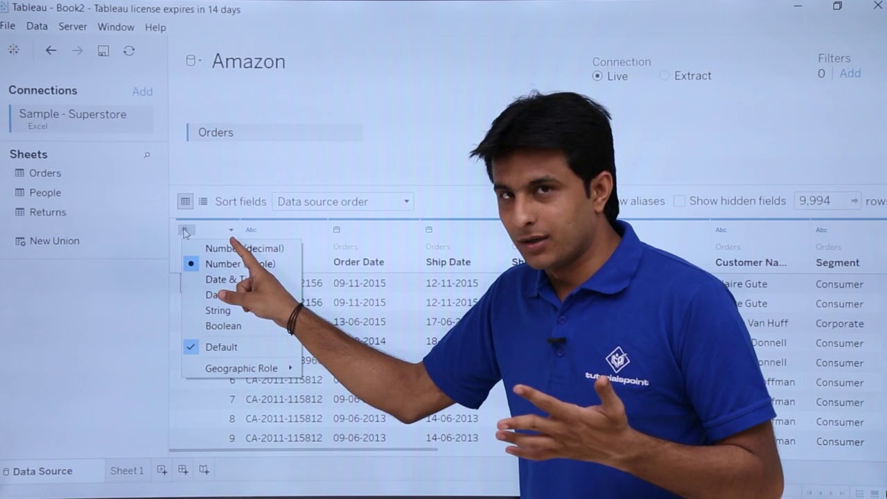 Tableau - Data Type