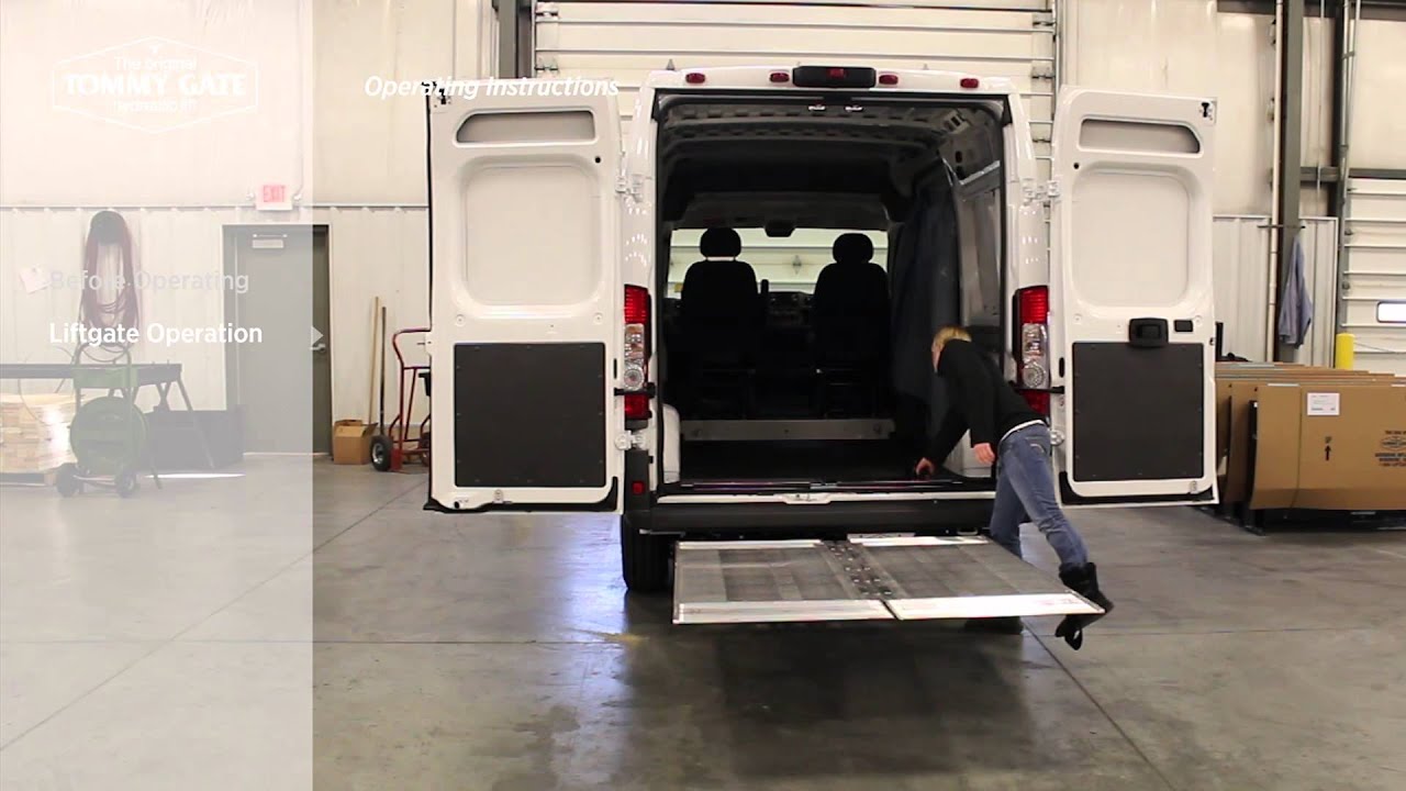 Tommy Gate - Cantilever Series - Operational Video (Ram Promaster)