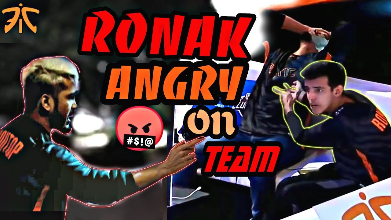 Ronak Angry Behaviour on  Team Fnatic 💔| Paritosh | ScoutOP  Performance 🔥|