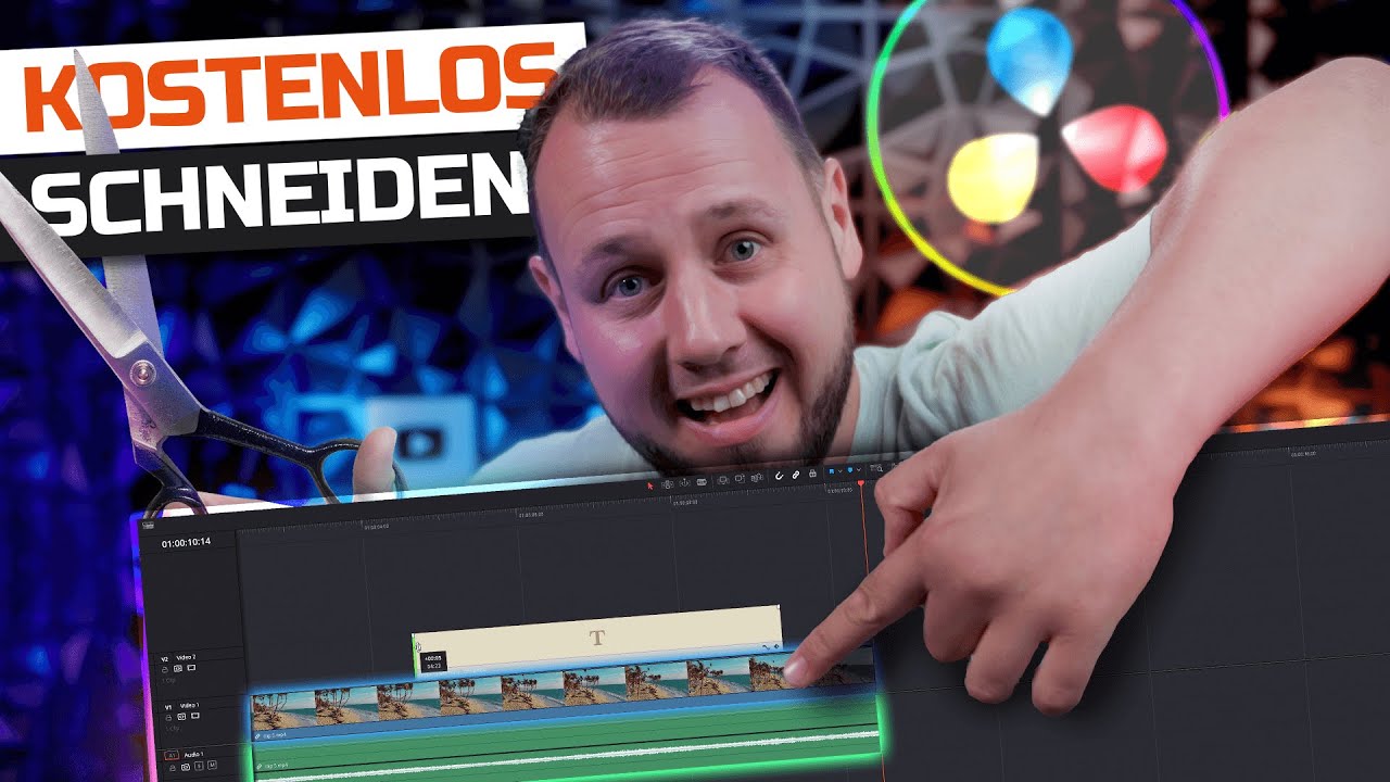 VIDEOS SCHNEIDEN f&uuml;r ANF&Auml;NGER mit DaVinci Resolve (KOSTENLOS)