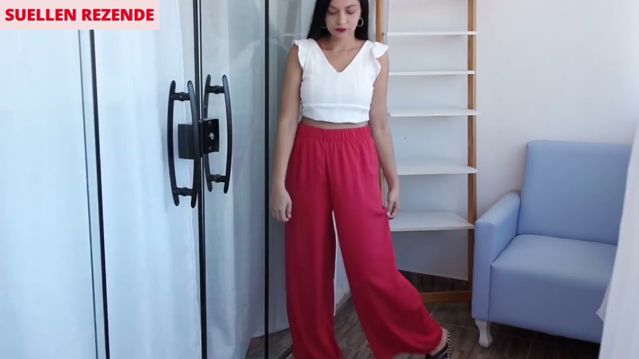 CALÇA PANTALONA MAIS FÁCIL SEM COSTURA NAS LATERAIS | COSTURA PARA INICIANTES