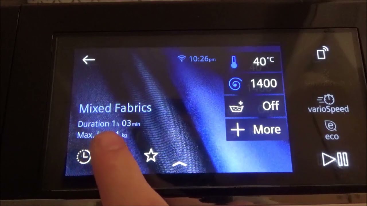 Siemens avantgarde WM14U940EU - Overview (All programs and options)