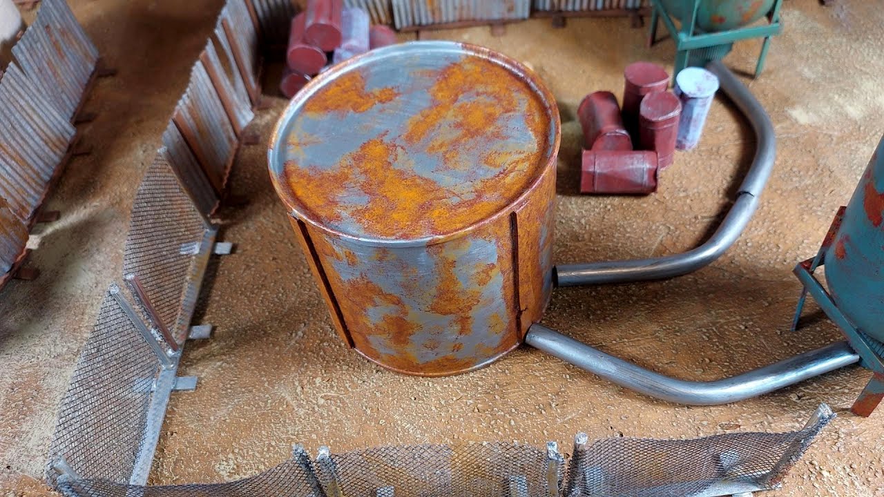 Crafting Rusty Industrial Tank Terrain