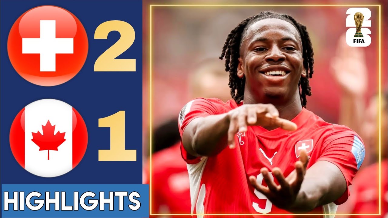Switzerland vs Canada 2-1 All Goals & Extended Highlights 
