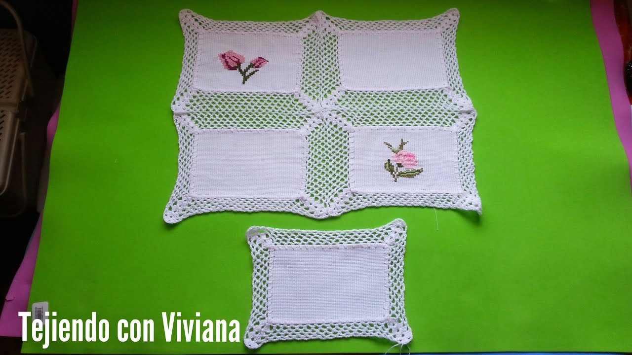 Orilla tejida #35 para realizar uniones de servilletas